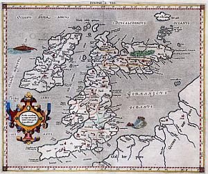 Ptolemy map of Britain, circa 150 AD