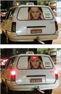 publicidad en taxi