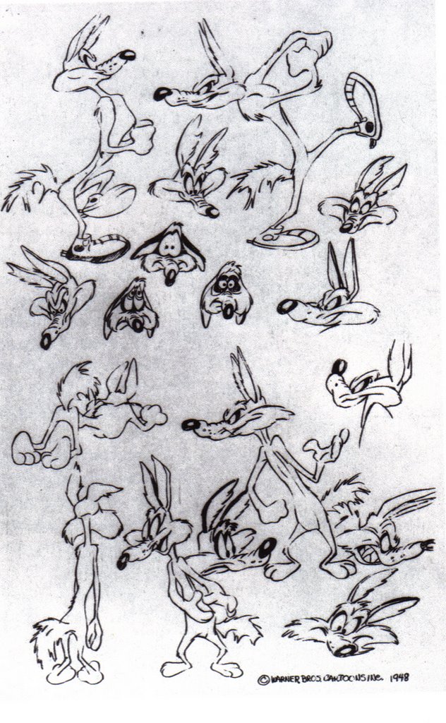 Cartoons, Model Sheets, & Stuff: Road Runner and Wile E. Coyote Model ...