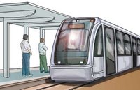 Drawing of an LRT stop