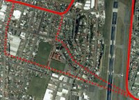 Possible routes for a Wellington CBD to airport LRT system - Kilbirnie to airport - basemap from zoomin.co.nz