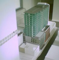 Model of the Chews Lane complex from the northwest