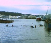 Kayak Polo by the waterfront