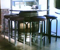 Mystery Bar #15 - stools and barrel