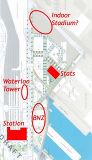 Proposed building sites at Harbour Quays