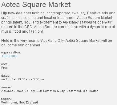 A strange location for the Aotea Square market