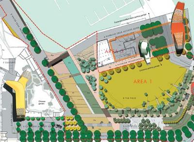Oosterhuis Lenard Waitangi Park competition entry - overall plan