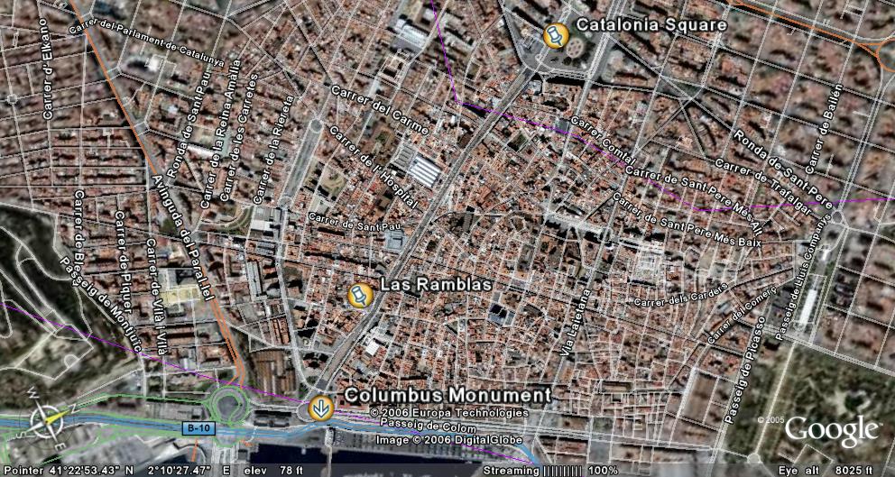 Google Maps Barcelona Las Ramblas ~ Barcelona Photoblog: June 2006 ...