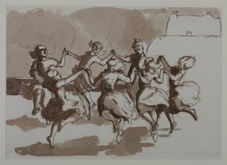 Paula Rego [n. 1935] | desenho para 'The Dance' II | 1988