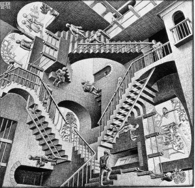 Mauritus Cornelis Escher [1898-1972] | Relativity [1953]