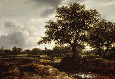 Jacob Isaacksz van Ruisdael [1628/29–1682] | Paisagem com vila ao longe | c. 1670