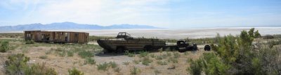 On the road to Spiral Jetty, August 2004
