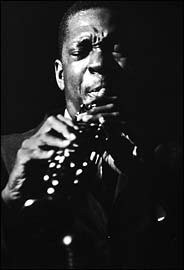 John Coltrane performing in 1961. Recent jazz releases featuring Coltrane illustrate the value of live performances, and its impact on the genre. 