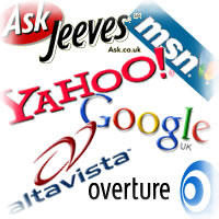 motori di ricerca Google Yahoo MSN Ask Jeeves