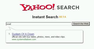 Yahoo Instant Search, search marketing
