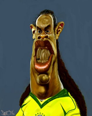 Caricaturas famosas - Ronaldinho