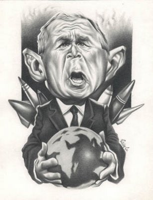 Bush - caricatura de famosos