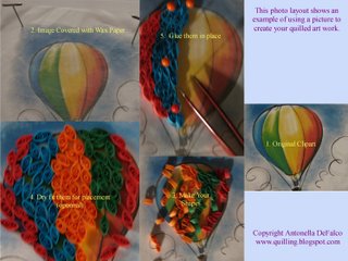 free quilling pattern Hot Air Balloon Quilled Fill-in Project