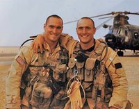 Pat Tillman (left) and his brother Kevin in Iraq in 2003