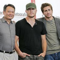 Ang Lee, Heath Ledger and Jake Gyllenhaal
