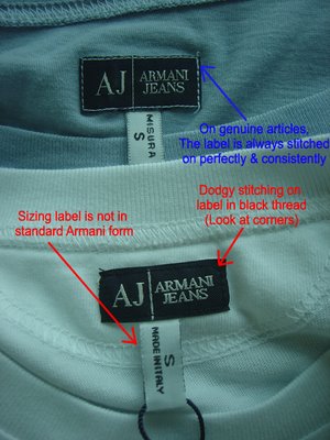 How to tell a fake armani: Signs of a 