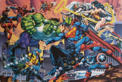 O pau quebrou entre heróis da Marvel e da DC! Só que a HQ era ruim à beça.