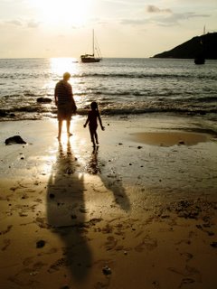 Me and my daughter in Yanui beach - Photo by Bill and Paula Monk