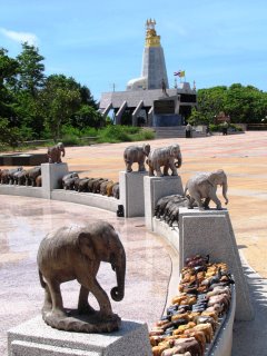 Elephant shrine looking towards the lighthouse