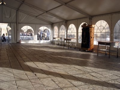 Indoor synagogue at the Western Wall: Men’s section