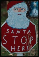 Christmas Santa Claus Sign, Tending the Commons: Folklife and Landscape in Southern West Virginia. American Folklife Center, Library of Congress