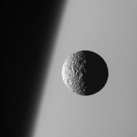 Target Name: Mimas, Is a satellite of: Saturn, Mission: Cassini, Spacecraft: Cassini Orbiter, Instrument: Imaging Science Subsystem - Narrow Angle, Product Size: 1020 samples x 1020 lines.