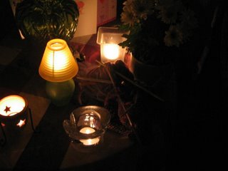 candlelit knitting