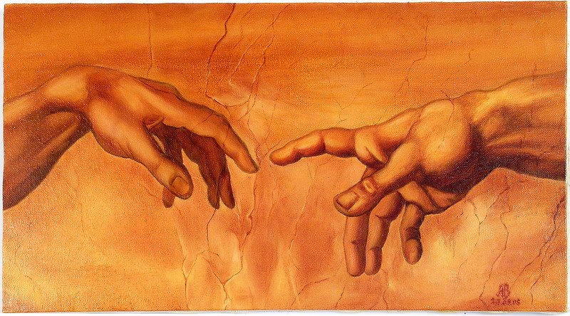 Как называется соприкосновение. Рождение Адама Микеланджело руки. Сикстинская капелла две руки. Да Винчи Сикстинская капелла руки. Картина Микеланджело руки.