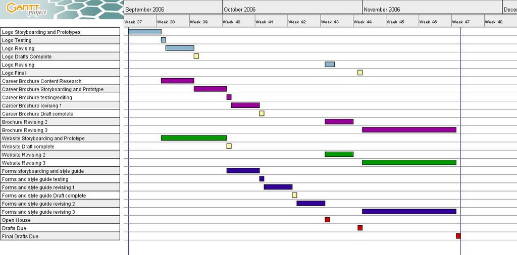 Visual Sophists: Our Group's Gantt Chart