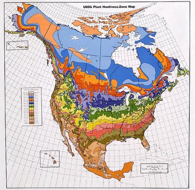 1990 USDA Plant Hardiness Zone Map