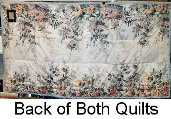 Photograph: Back of both quilts by Sue Burkhart.