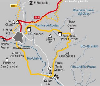 Mapa de la ruta PRV 92
