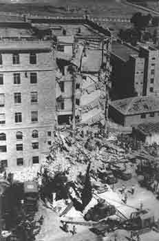 The King David Hotel, Jerusalem, bombed by Zionists 22 July 1946