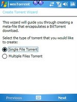 Torrent creation wizard