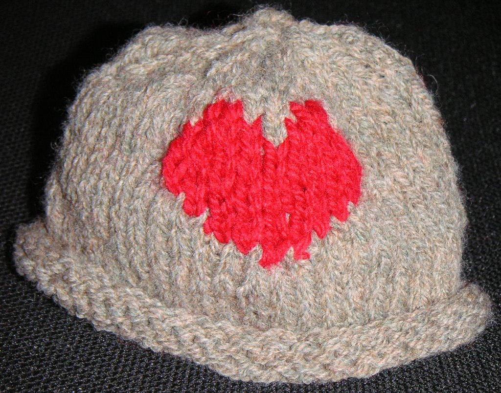 red heart hat