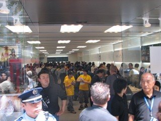 Crowd at Sapporo Apple Grand Opening