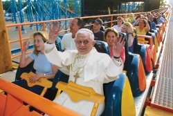 Pope Makes First Papal Visit To Six Flags