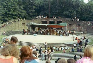 Concert at “Hitler's roost,” in Heiligenberg, above Heidelberg. Built with forced labor for the Nazis in 1935, it was known as the “Thingstätte.”