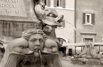 foto, fotografia, roma, fontana del pantheon, piazza Piazza della Rotonda, rome, fontaine du pantheon, fountain, photo dominique houcmant, goldo graphisme