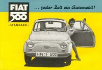 German Fiat 500 advertisement from the late 1950s