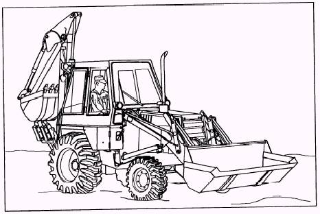 Backhoe Loader Coloring Pages Coloring Pages