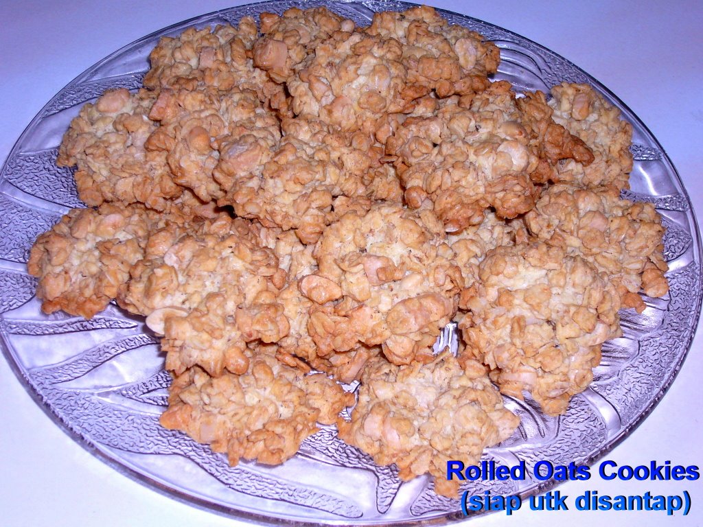 Riezanie's Recipe Collections: BISKUT OATS/Rolled Oats Cookies