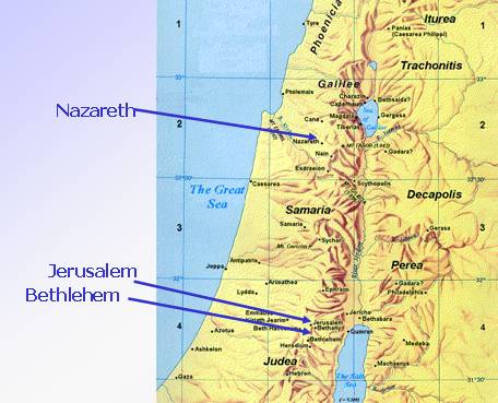 Map Of Israel In Jesus Time Bethlehem