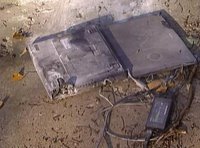 A damaged Sony Vaio laptop