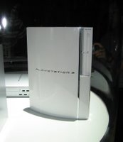 A Sony play station 3 on display.